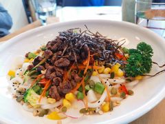 黑椒牛仔粒乌冬拌面-青麦家·融合餐厅(江岛智立方店)