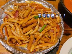 铁板鱿鱼炒年糕-日出青木
