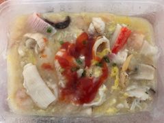 虾仁蛤蜊海鲜蛋羹烩饭-玛格萝妮比萨屋(四平店)