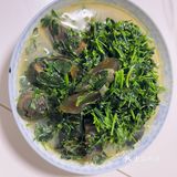 上汤金花菜+韭香螺肉 双锅齐开的春鲜二重奏