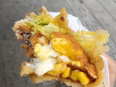 -小红车炸蛋葱油饼