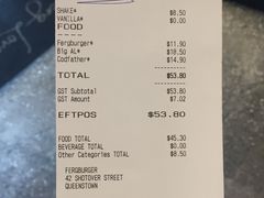 账单-Fergburger(皇后镇店)