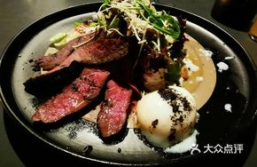 Snowflake Ribeye with Black Truffle Poached Egg Salad