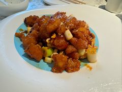 宫保鳕鱼丁-悦海·家宴·冰花皮皮虾大锅贴(宝龙店)
