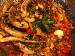 干锅韭香鱿鱼须-望湘园·洞庭渔宴(永旺店)