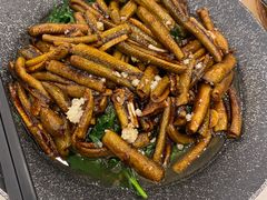 韭菜台炒鳝肚-怡园饭店-餐厅(四望亭店)