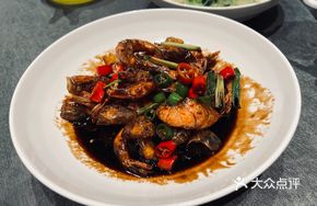 Old Man's Oil-Splashed King Prawns