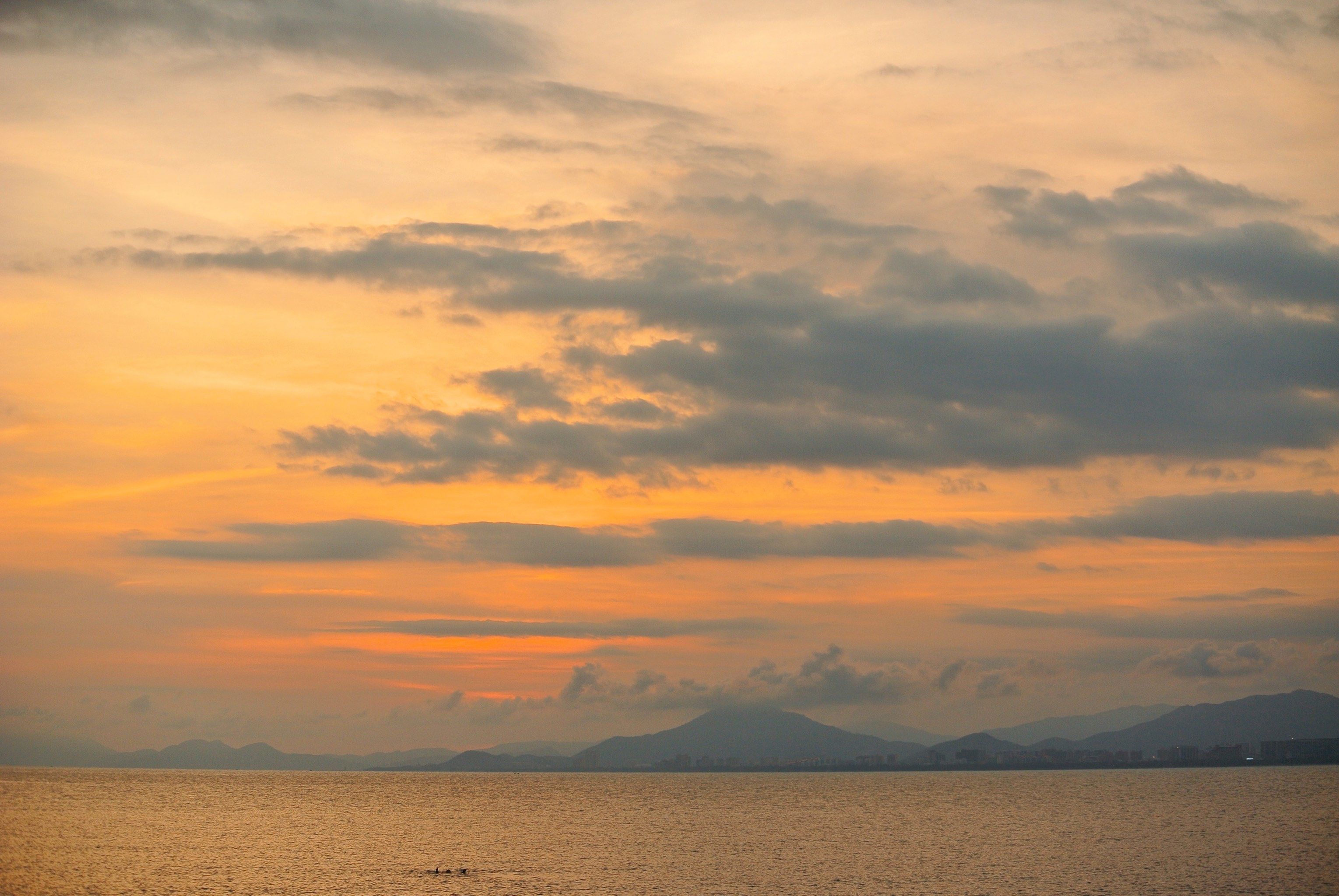 海边最美的黄昏瞬间