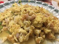 虾仁鸡蛋-百丰园海鲜烧烤农家菜(威·至海港湾店)