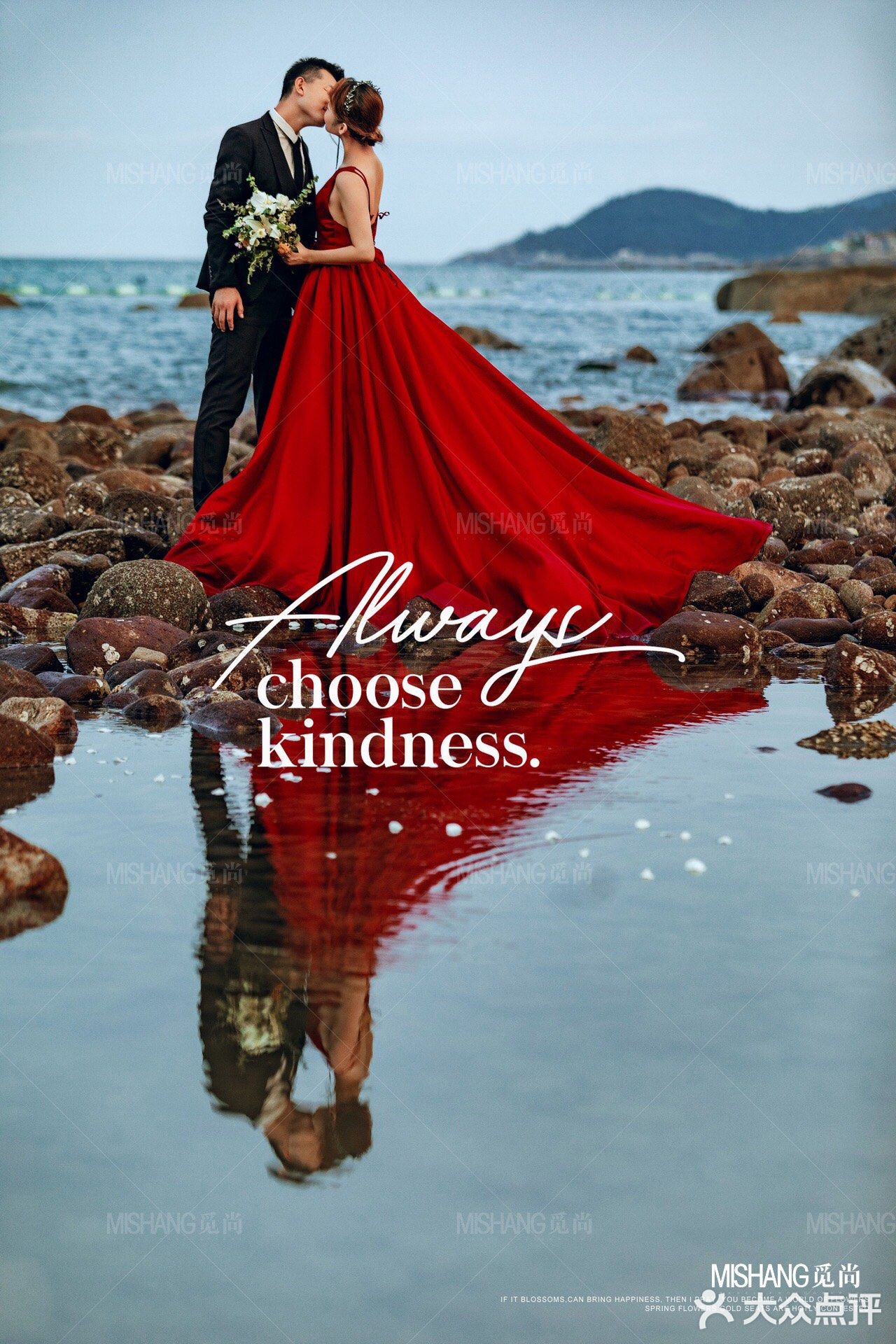 红裙子的婚纱照玫瑰超美的可怜不是骗人