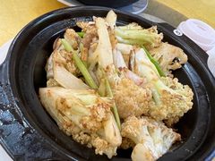 虾酱炒菜花-台山美食一绝阿四台山黄鳝饭(阿四创作店)