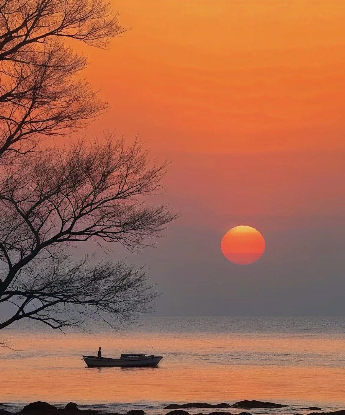 日落的渐变美景