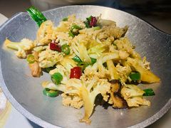 干锅丽水香菇花菜-探花·意境江南菜·唐伯虎文化体验店·松鼠桂鱼(观前店)