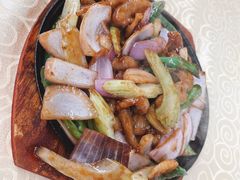 铁板猪颈肉-汤氏美食台山水步特色黄鳝饭(龙津东路店)