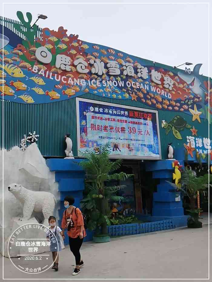 白鹿仓冰雪海洋世界-"零下18℃,门口租棉衣10块一件,和滑冰.