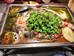 鲜青椒烤鱼-探鱼·鲜青椒爽麻烤鱼(北京路天河城店)