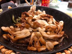 排骨豆角卷子-华盛园卷子王农家菜水库鱼