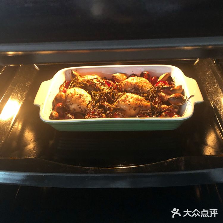 番茄大蒜香草🌿脆皮鸡腿