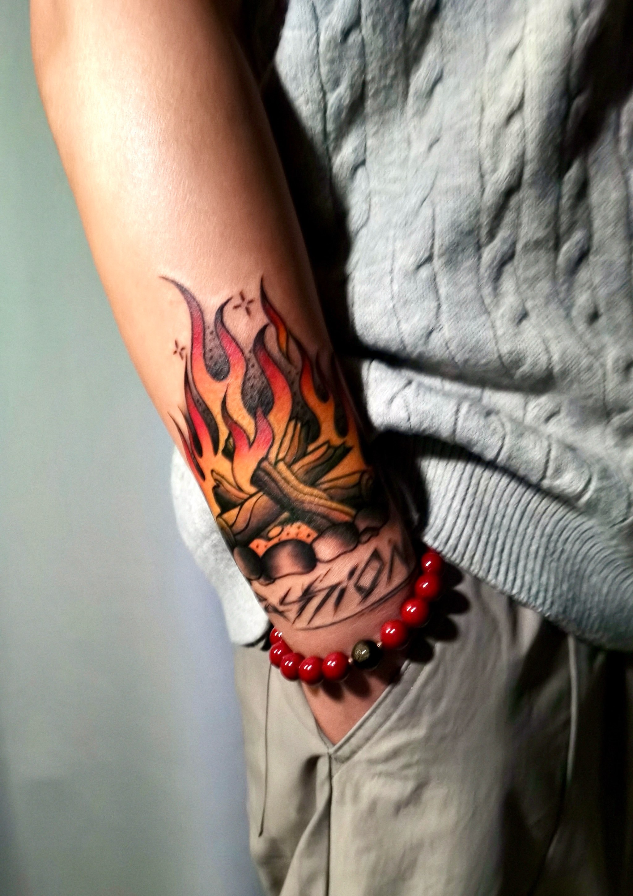 🔥重庆超酷手臂火纹体验🔥