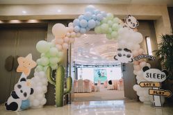 -团子宝宝宴派对百日宴生日布置策划·求婚策划·气球布置别墅民宿