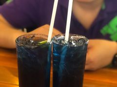 碟豆花饮品-蝶豆花蓝面条
