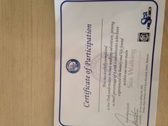 海底漫步证书-东姑阿都拉曼海洋公园