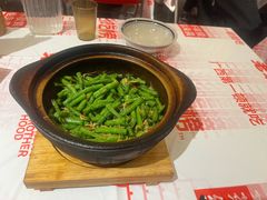 虾味生啫豆角-老表记广西宵夜螺蛳鸭脚煲(东盟店)