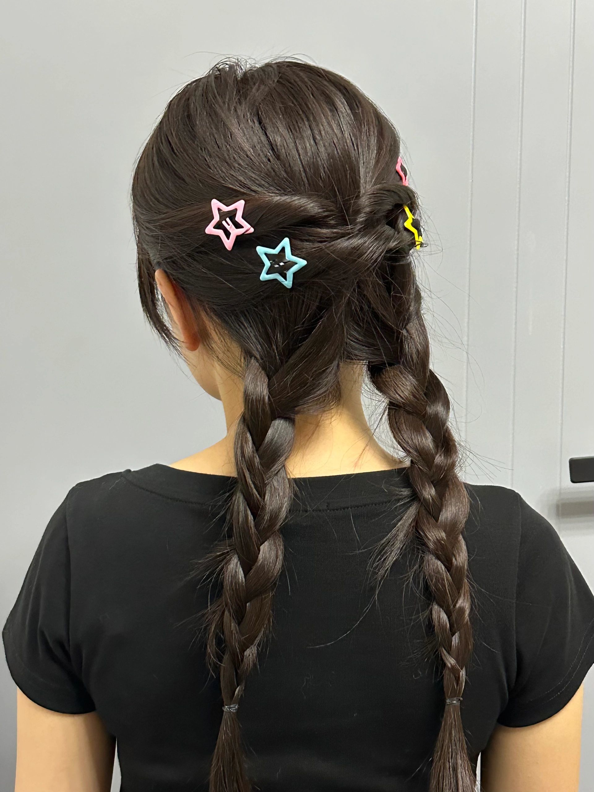 时尚ins风双麻花辫真的太好看了!