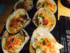 烤海蚌-路边摊小炉子烧烤