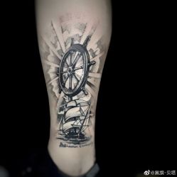黑灰-黑旗纹身