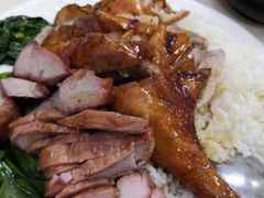 烧鸭腿拼叉烧饭-大聪烧鹅快餐店(梅林店)