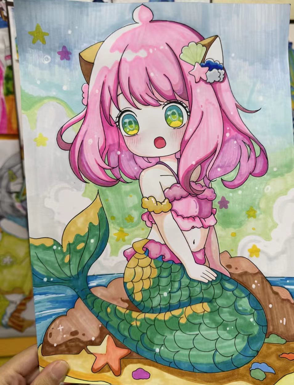 儿童画课的小小成果