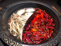 麻辣拼菌菇鸳鸯锅-锅说大脸毛肚重庆老火锅(佐阾店)