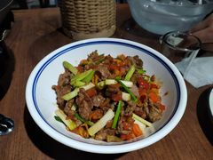 小炒黄牛肉-乡里人家家常菜馆(营盘路店)