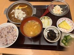 咖喱汉堡肉定食套餐-さち福やCAFE(ピオレ姫路店)