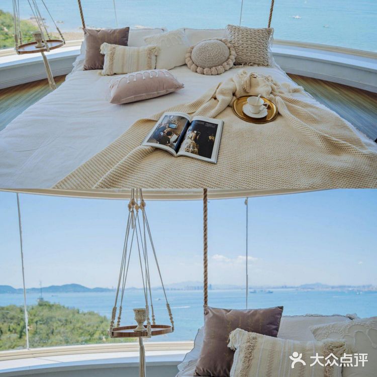人均150💰青岛270度落地窗海景民宿‼️步行八大关