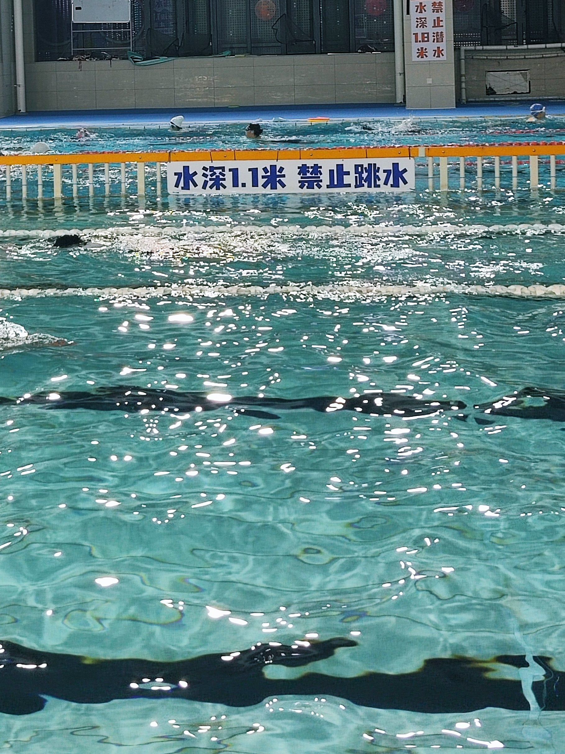 1米的浅水区四条,1.8米深的深水