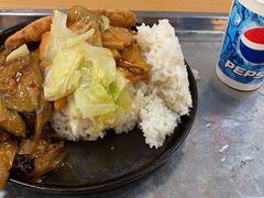花菜铁板饭配鸡排-南京大学-第9食堂