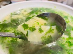 冬笋蘑菇荠菜羹-新白鹿餐厅(松江开元地中海店)