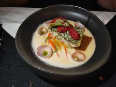 煎海鲈鱼配意大利节瓜面-AZUL by FUEL蓝色·法式酒馆(琶醍店)