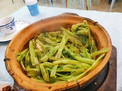 虾酱啫通菜-天宝食坊·啫啫煲大排档(西华路店)