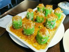 蒜蓉瑶柱蒸丝瓜-有璟阁港式餐厅(国贸商城店)