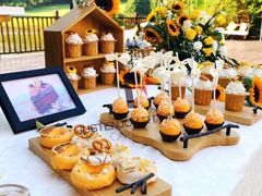 森系向日葵主题甜品台/户外甜品台/裸蛋糕-艾加柒克蛋糕茶歇甜品台(春熙路店)