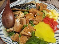 烤青花鱼鸡排饭-林妈妈村·日式料理(宝山万达店)