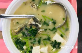 Coriander Tofu Fish Head Soup
