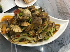 姜葱炒花甲-覃记海鲜美食餐厅