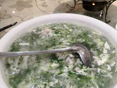 荠菜肉丝豆腐羹-阿巧一号私房菜(止园路店)