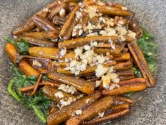 韭菜台炒鳝肚-怡园饭店-餐厅(四望亭店)