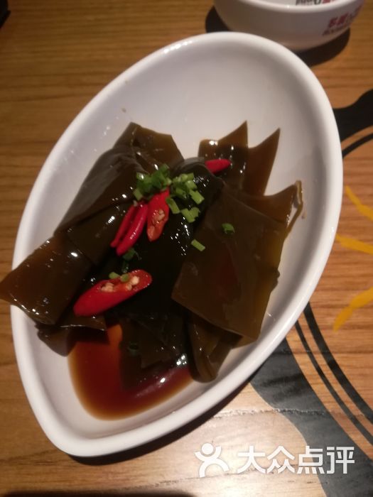 多嘴肉蟹煲(华南安盛店)-鲜麻海带结图片-大连美食-大众点评网