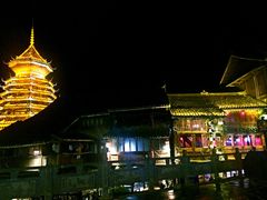 景点侗寨夜景-肇兴侗寨